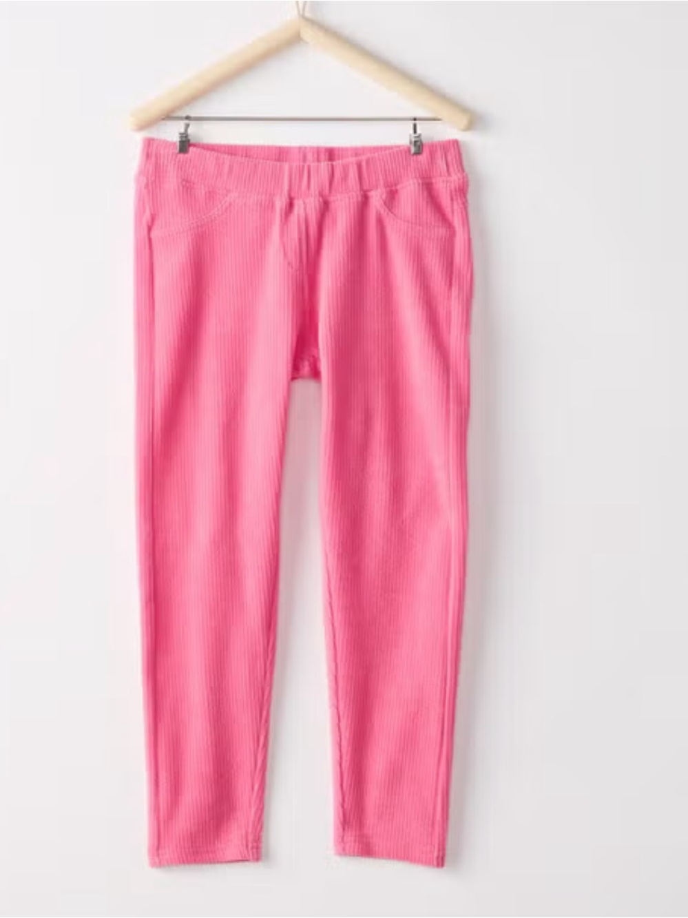 Hanna Andersson Ribbed Velour Slim Pants Pink Corduroy Bottoms Kids Girls 18-24M